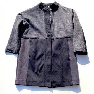 Lululemon Cocoon Car Coat, size small. Shine Dot Black / Diamond Jacquard, EUC